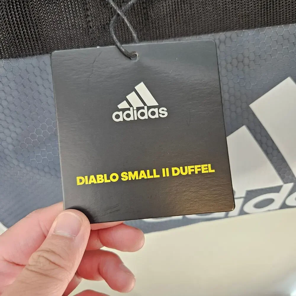 ADIDAS DIABLO SMALL II DUFFEL BAG ONIX GREY BLACK WHITE GYM TREVEL BAG NWT